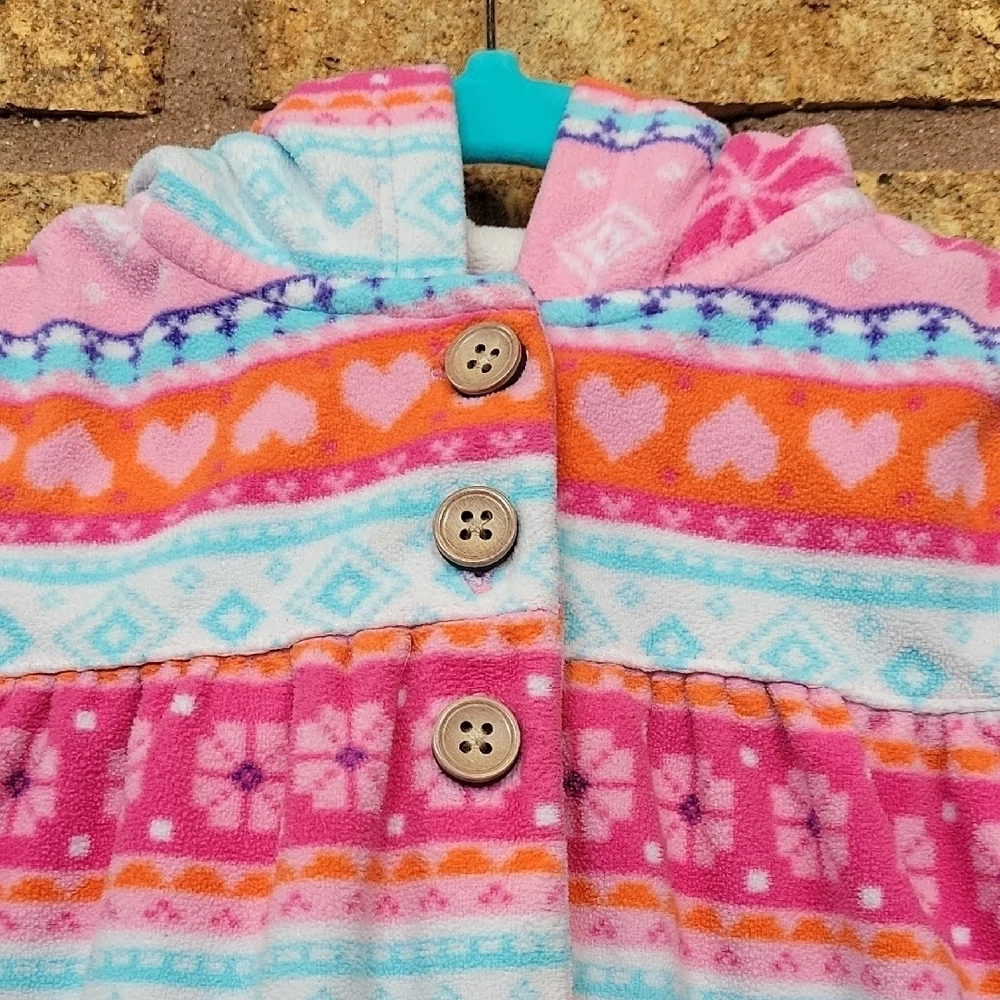Carter's Multicolor Fleece Poncho Cape Size 24 Months